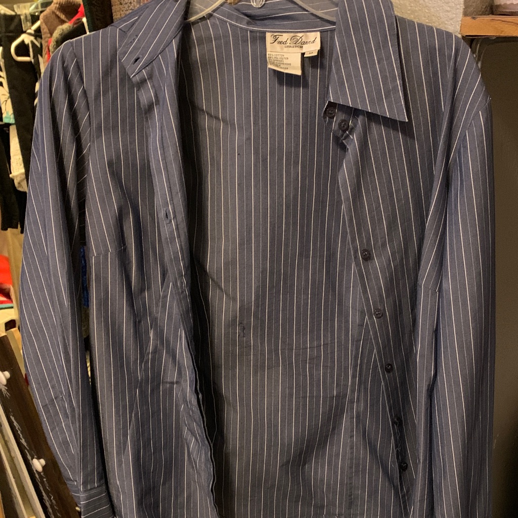 Fred David Blue And White Striped Shirt Fred David Blue And White Striped Shirt
